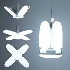 Lampara Bombillo Led 4 Aspas Desplegable