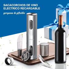 Sacacorchos recargable USB destapa Vinos